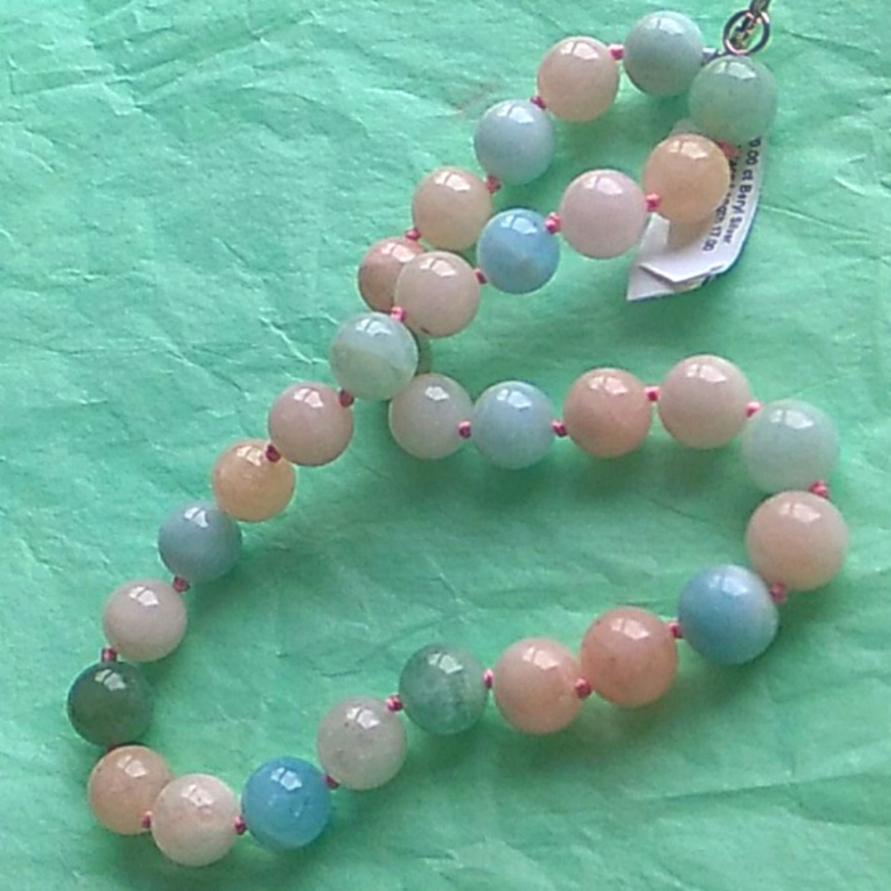 Beaded beryl necklace